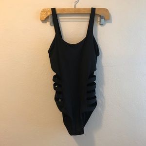 Vitamin A black cut out one piece swimsuit